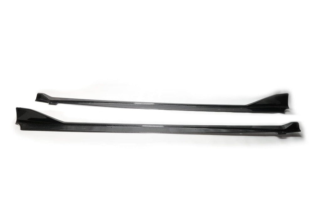 Kies Motorsports — Kies Carbon carbon fiber side skirt extensions — 2019+ Toyota Supra (A90) Carbon Fiber Side Skirt Extensions (Pair) Main image