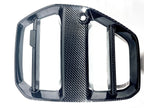 Kies Motorsports — rear angle view of 2020-2025 BMW M3 (G80) / M4 (G82 / G83) Vorsteiner Inspired Dry Carbon Full Replacement Kidney Grille