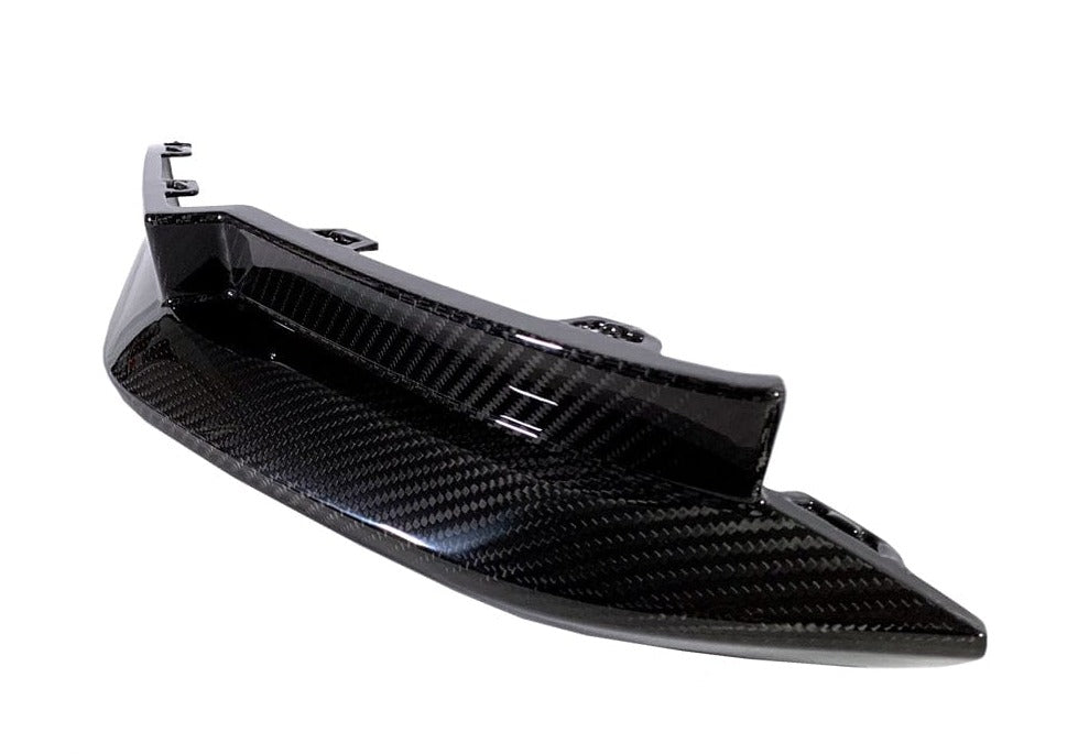 Kies Motorsports — alternate angle of 2020-2025 BMW M3 (G80) OEM Replacement Dry Carbon Fiber Rear Bumper Splitters
