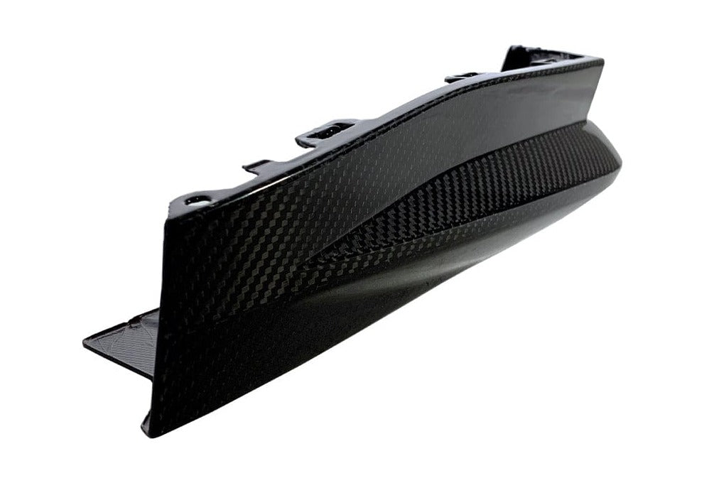 Kies Motorsports — side profile of 2020-2025 BMW M3 (G80) OEM Replacement Dry Carbon Fiber Rear Bumper Splitters
