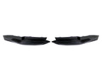 Kies Motorsports — front angle view of 2020-2025 BMW M3 (G80) OEM Replacement Dry Carbon Fiber Rear Bumper Splitters