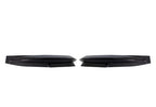Kies Motorsports — front angle view of 2021-2026 BMW M4 (G82 / G83) OEM Replacement Dry Carbon Fiber Rear Bumper Splitters