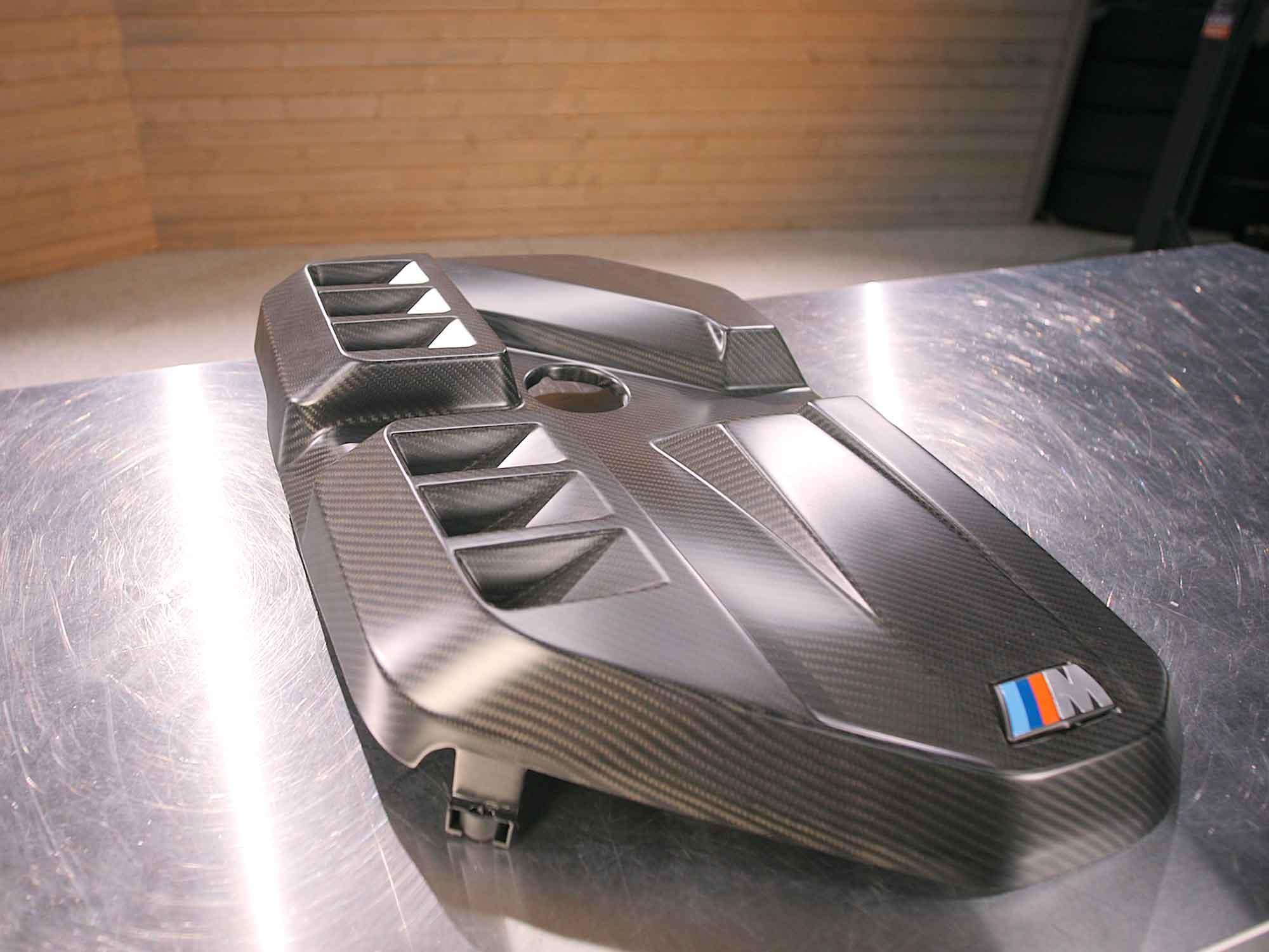 Kies Motorsports — packaging/product overview of BMW G8X Matte Dry Carbon Engine Bay Kit for the M2 / M3 / M4