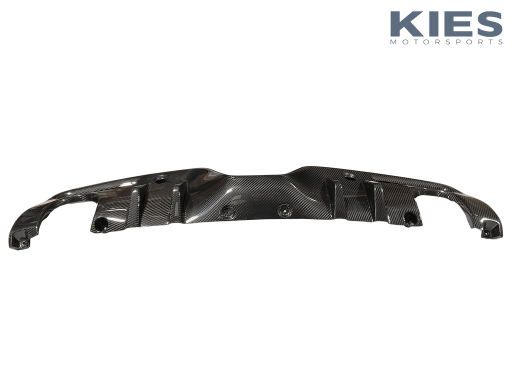 Kies Motorsports — installed on-vehicle shot of Kies 2019+ Toyota Supra (A90) 1-Piece Carbon Fiber Rear Diffuser