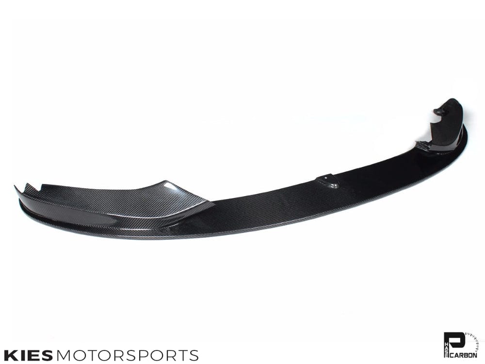 Kies Motorsports — front angle view of Kies Carbon 2014-2020 BMW 4 Series (F32 / F33 / F36) M Performance Style Carbon Fiber Front Lip