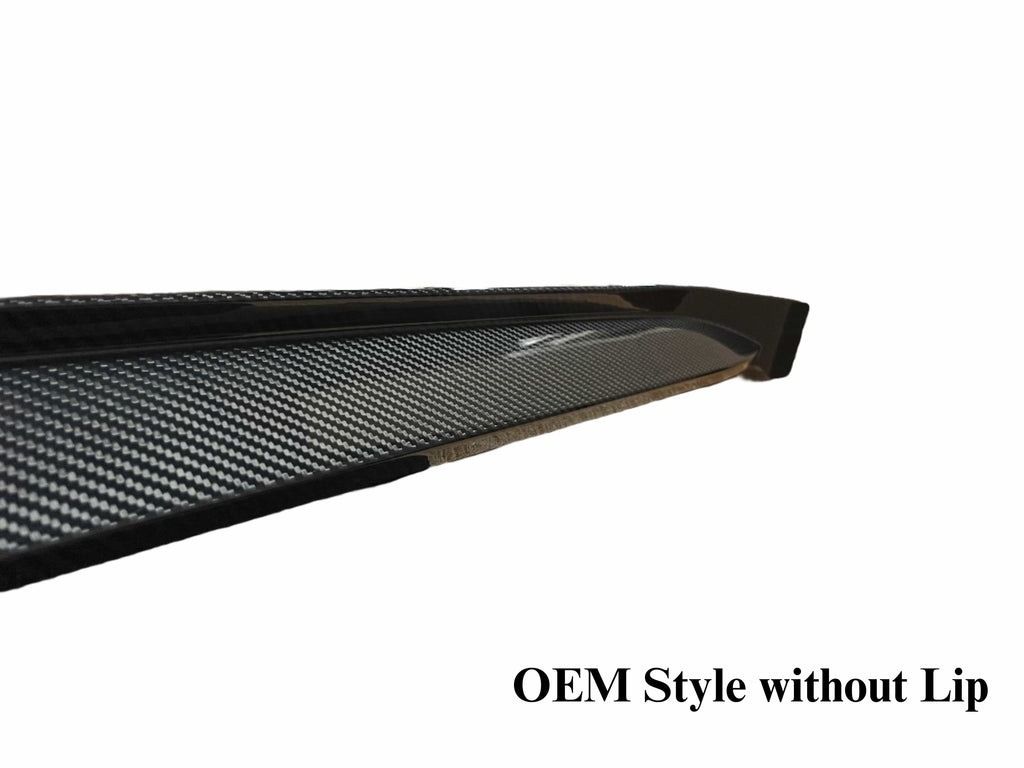 Kies Motorsports — alternate angle of Kies Carbon 2020-2025 BMW M3 / M4 (G80 / G82 / G83) OEM Style Dry Carbon Fiber Side Skirt Extensions