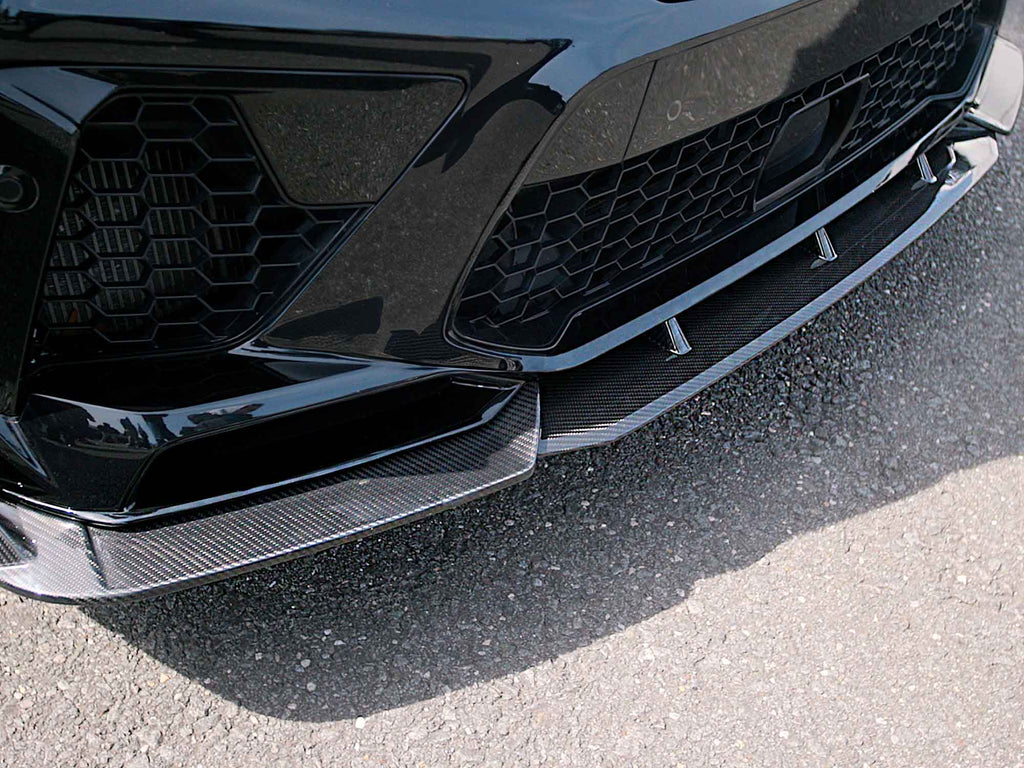 Kies Motorsports — installed on-vehicle shot of Kies Carbon F95 X5M Carbon Fiber Front Lip
