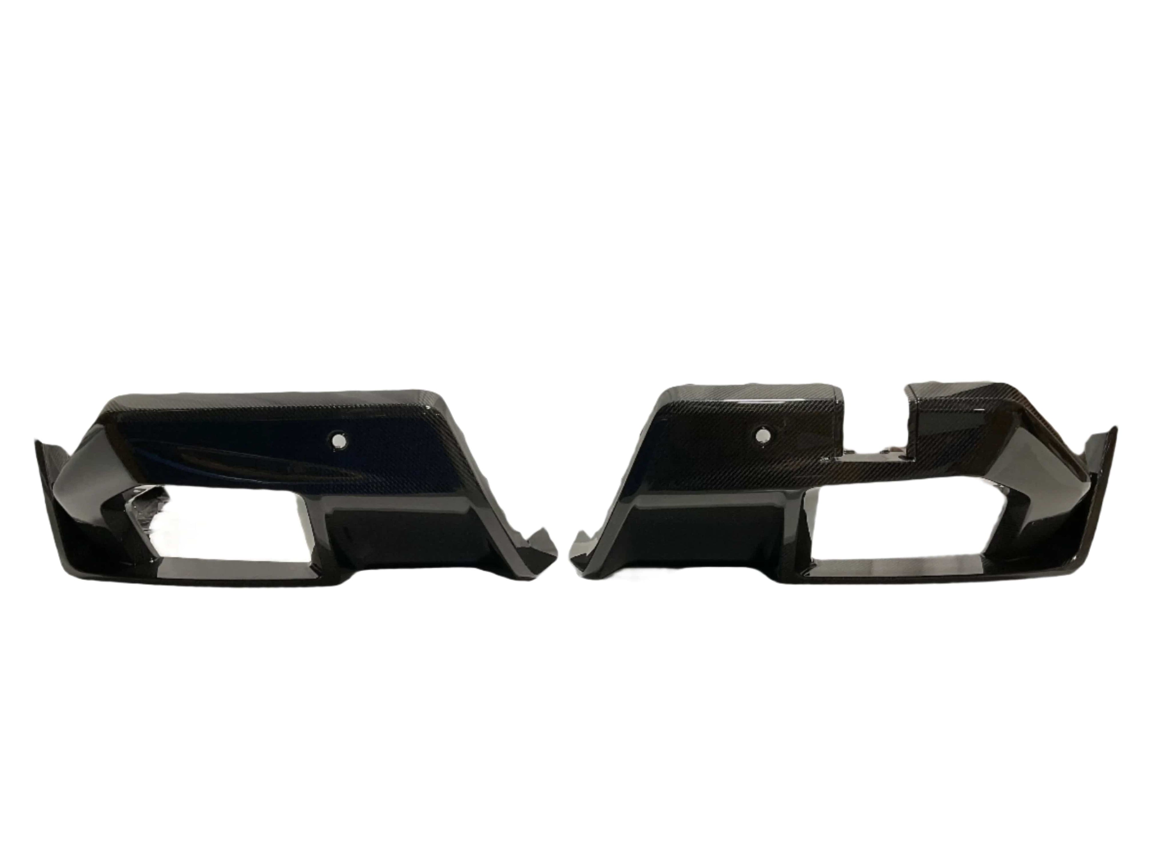 Kies Motorsports — front angle view of Kies Carbon Fiber G90 M5 2-Piece Rear Diffuser