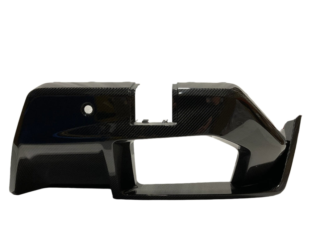 Kies Motorsports — installed on-vehicle shot of Kies Carbon Fiber G90 M5 2-Piece Rear Diffuser