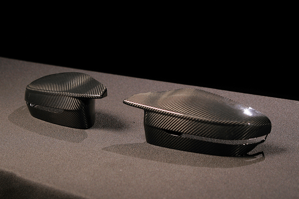 Kies Motorsports — front angle view of Kies Carbon G80, G81, G82, G83, G87, G26 M2 / M3 / M4 / i4M50 OEM Style Dry Carbon Fiber Mirror Covers
