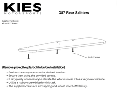 Kies-Motorsports Kies Essential Lip Kits Kies Essential Exterior Trim Kit for BMW G87 M2 Front Lip, Side Skirt Extensions, and Rear Splitters
