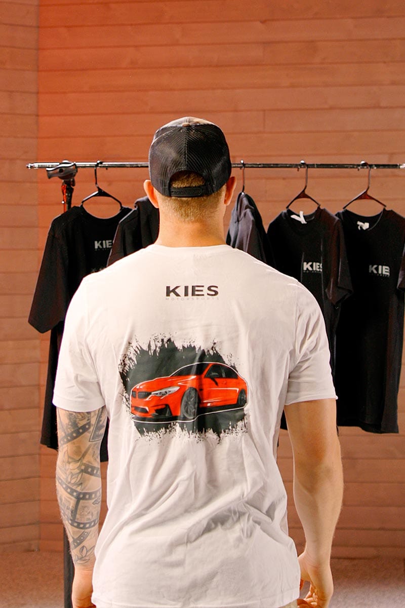 Kies-Motorsports Kies Merchandise Kies Motorsports F80 M3 Outline T-Shirt Small / White Main image