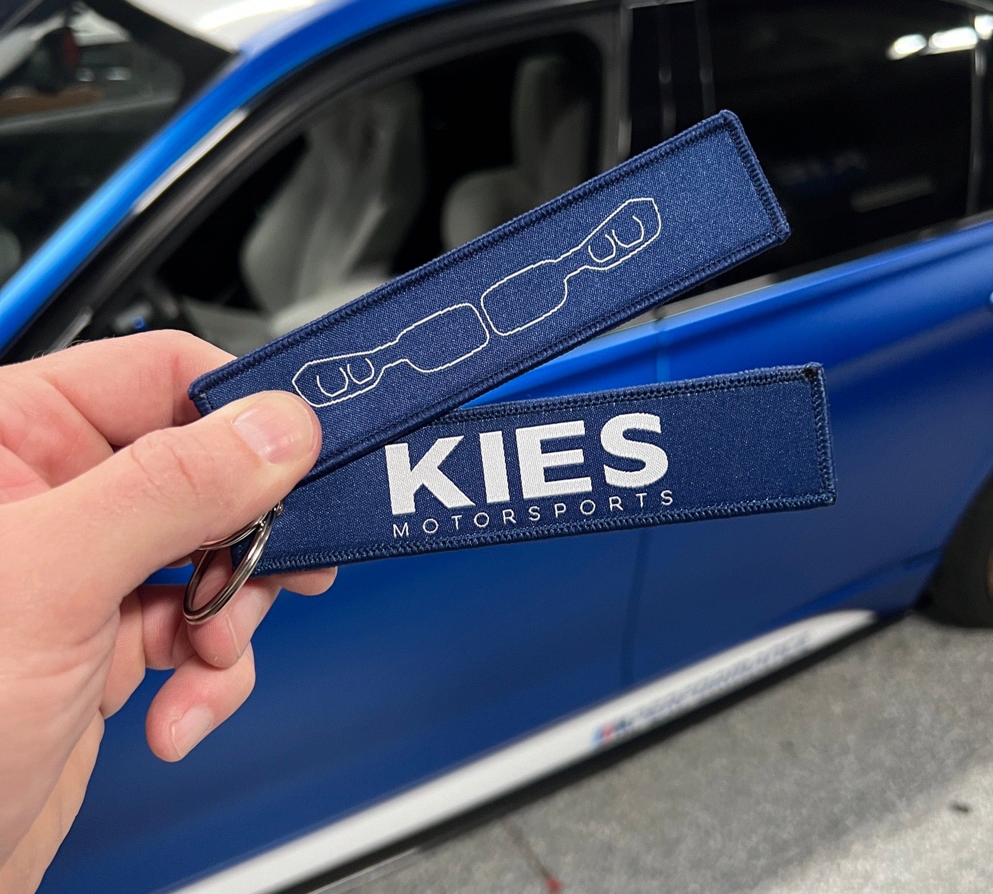 Kies Motorsports Jet Tag Blue Grille Outline