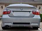Kies Motorsports — rear angle view of Kies Motorsports 2006-2011 BMW 3 Series (E90) "M3 Style" Rear Bumper Conversion