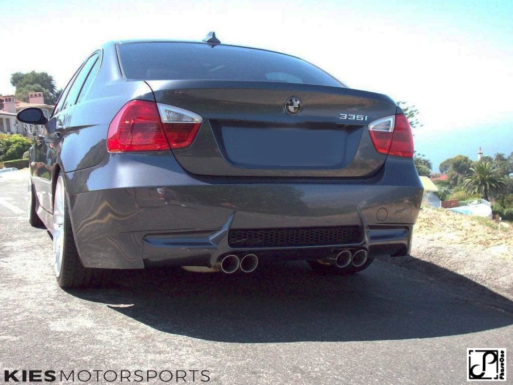 Kies Motorsports — alternate angle of Kies Motorsports 2006-2011 BMW 3 Series (E90) "M3 Style" Rear Bumper Conversion