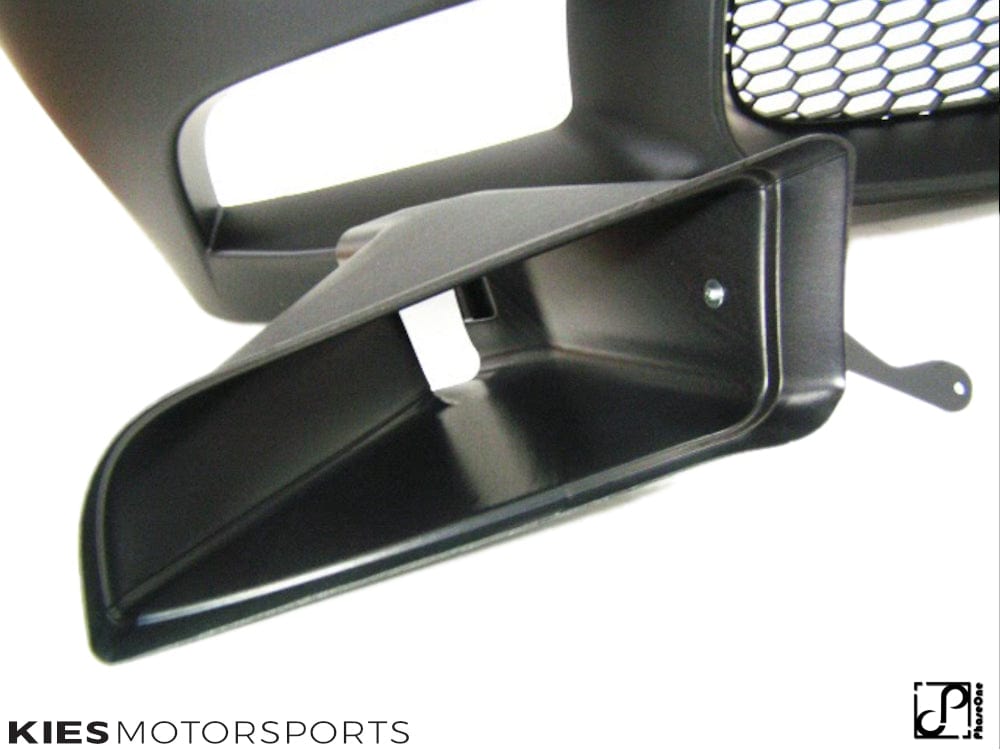 Kies Motorsports — close-up detail of Kies Motorsports 2009-2011 BMW E90 3 Series LCI "M3 Style" Front Bumper Conversion