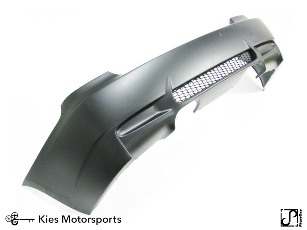 Kies Motorsports — installed on-vehicle shot of 2007-2012 BMW 3 Series (E92 / E93) "M3 Style" Rear Bumper Conversion w/o PDC
