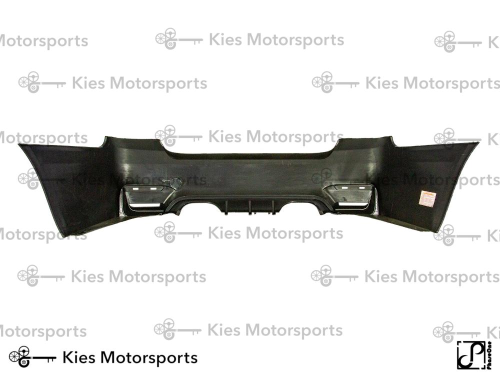 Kies Motorsports — close-up detail of 2007-2012 BMW 3 Series (E92 / E93) "M4 Style" Rear Bumper Conversion NO PDC