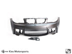 Kies Motorsports — rear angle view of 2008-2012 BMW 1 Series (E82) "1M Style" Front Bumper Conversion