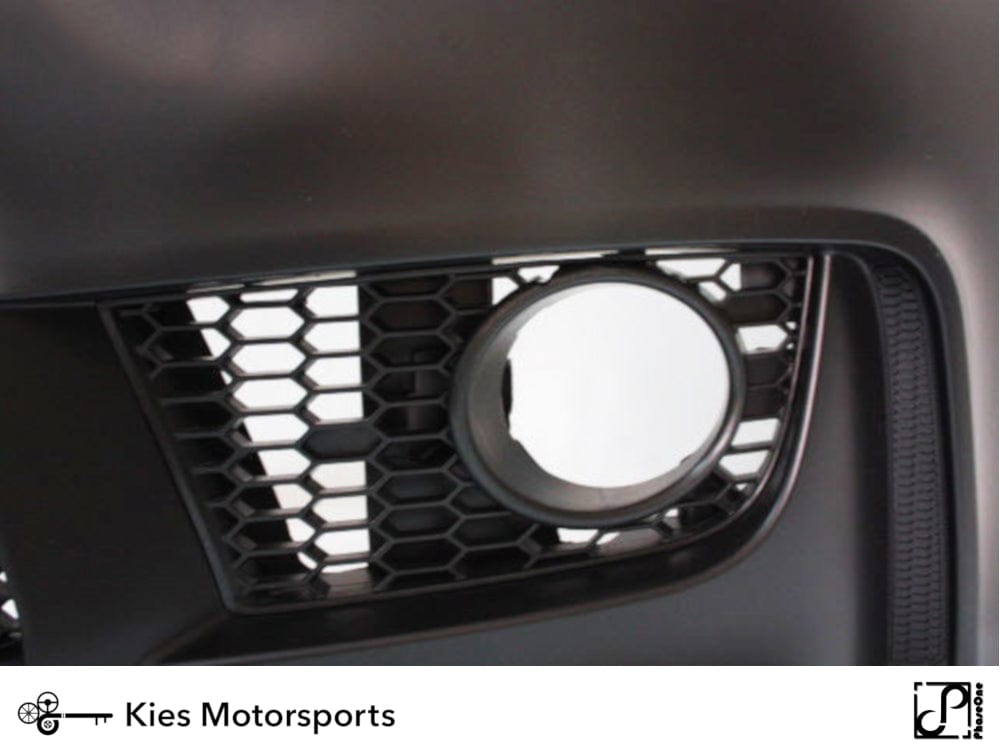 Kies Motorsports — installed on-vehicle shot of 2008-2012 BMW 1 Series (E82) "1M Style" Front Bumper Conversion