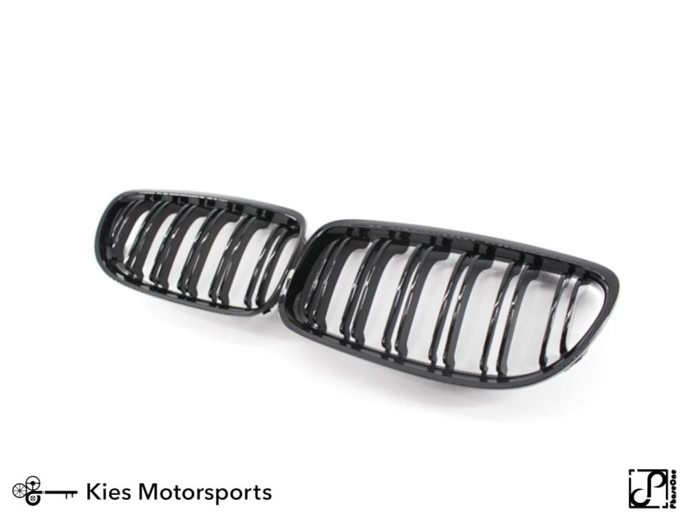 Kies Motorsports — front angle view of 2009-2011 BMW 3 Series (E90) LCI Double Slatted Kidney Grilles