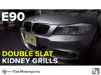 Kies Motorsports — rear angle view of 2009-2011 BMW 3 Series (E90) LCI Double Slatted Kidney Grilles