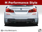Kies Motorsports — rear angle view of 2011-2016 BMW 5 Series (F10) M Performance Style Rear Diffuser