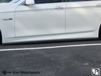 Kies Motorsports — rear angle view of 2011-2016 BMW 5 Series (F10) M Sport / "M5 Style" Side Skirts Conversion