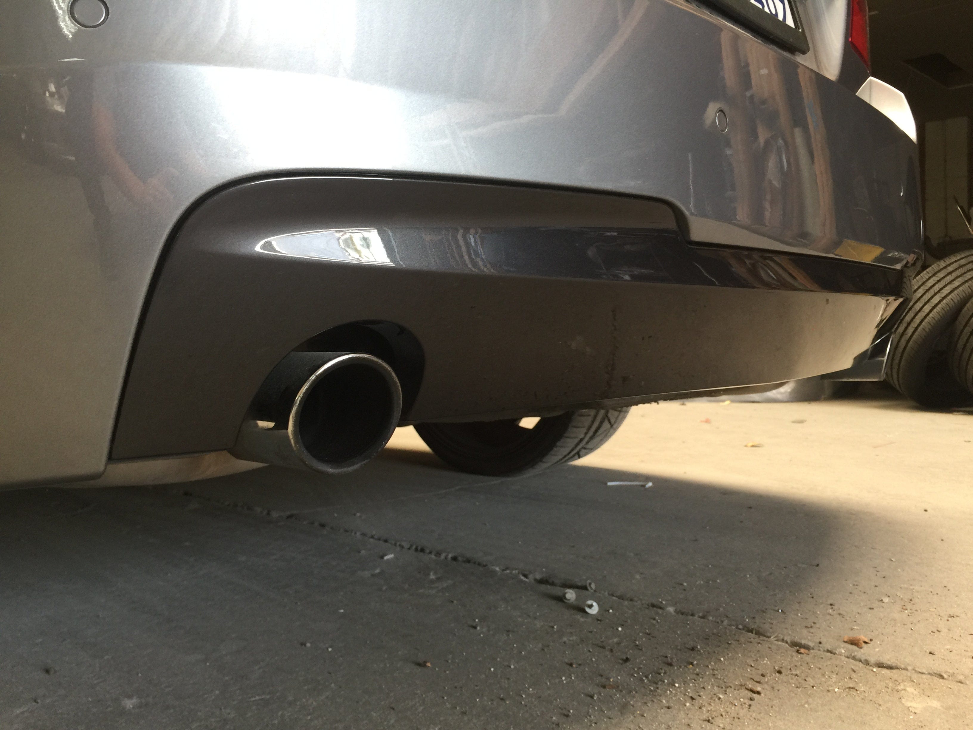 Kies Motorsports — installed on-vehicle shot of 2011-2016 BMW 5 Series (F10) M Sport Style Rear Bumper Conversion