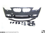 Kies Motorsports — front angle view of 2011-2013 BMW 5 Series (F10) M Sport Style Front Bumper Conversion Pre-LCI
