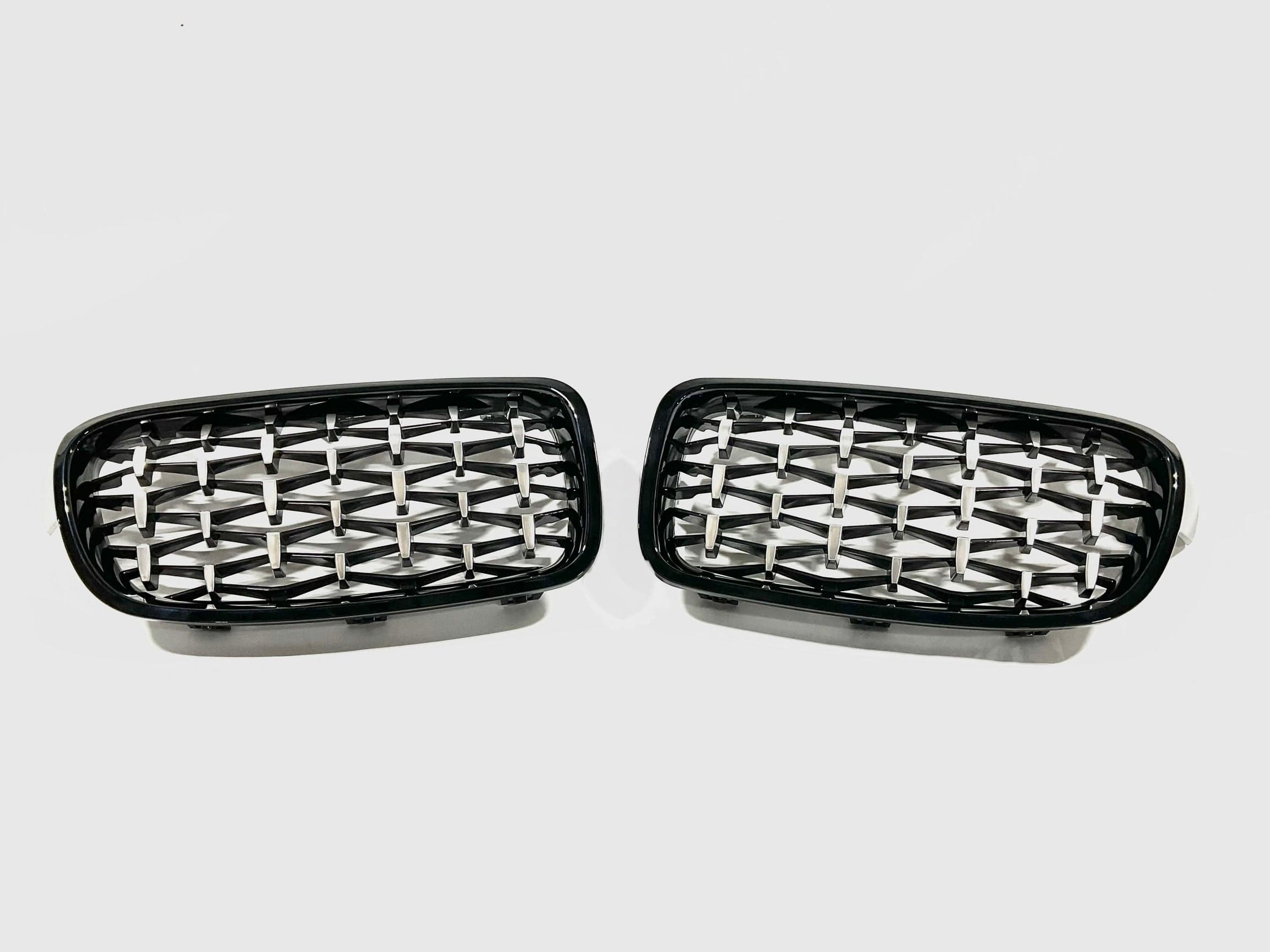 Kies Motorsports — front angle view of 2012-2018 BMW 3 Series (F30) G Style Kidney Grilles Main image