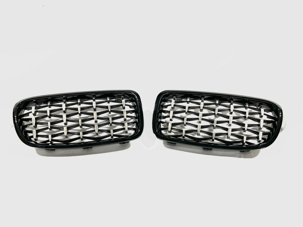 Kies Motorsports — front angle view of 2012-2018 BMW 3 Series (F30) G Style Kidney Grilles