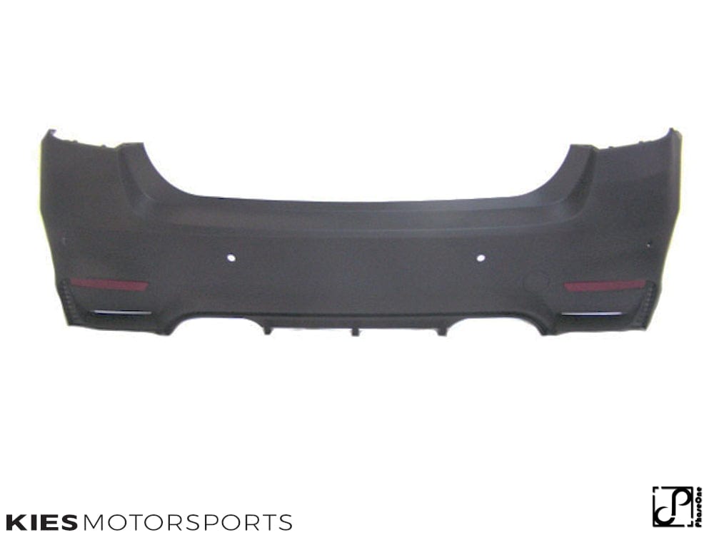 Kies Motorsports — front angle view of 2012-2018 BMW 3 Series (F30) "M3 Style" Rear Bumper Conversion