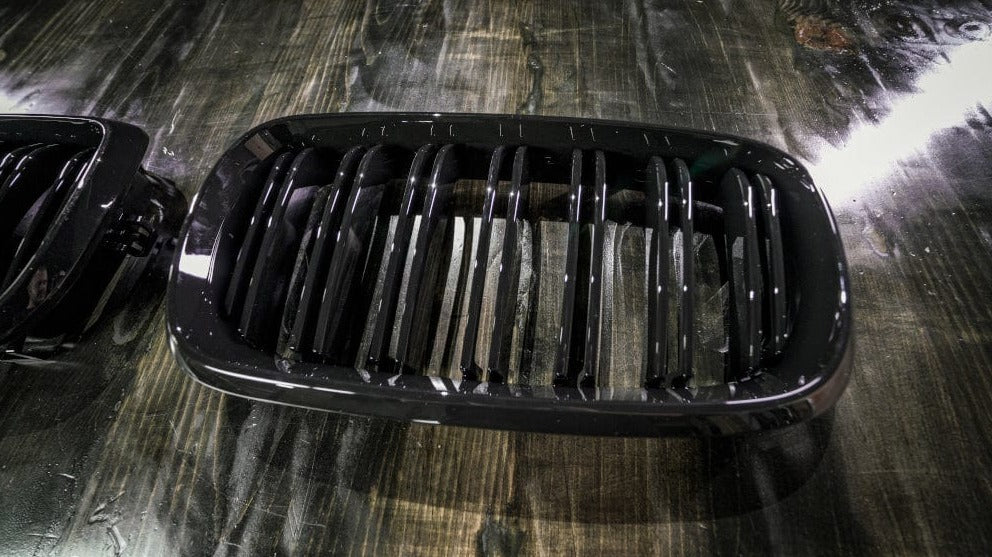 Kies Motorsports — BMW F15 F16 dual slat kidney grille, angle view showing profile and fitment for F15 F16