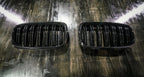 Kies Motorsports — BMW F15 F16 dual slat kidney grille, full product view on white background, F15 F16 fitment