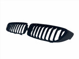 Kies-Motorsports Kies Motorsports 2014-2020 BMW 4 Series (F32 / F33 / F36) M4 Style Gloss Black Single Slat Kidney Grilles - Also Fits OEM F82 M4 & F80 M3