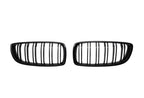 Kies Motorsports — installed on-vehicle shot of 2014+ BMW 4 Series (F32 / F33 / F36 / F80 / F82 / F83) M Inspired Dual Slat Kidney Grilles (Various Finishes)
