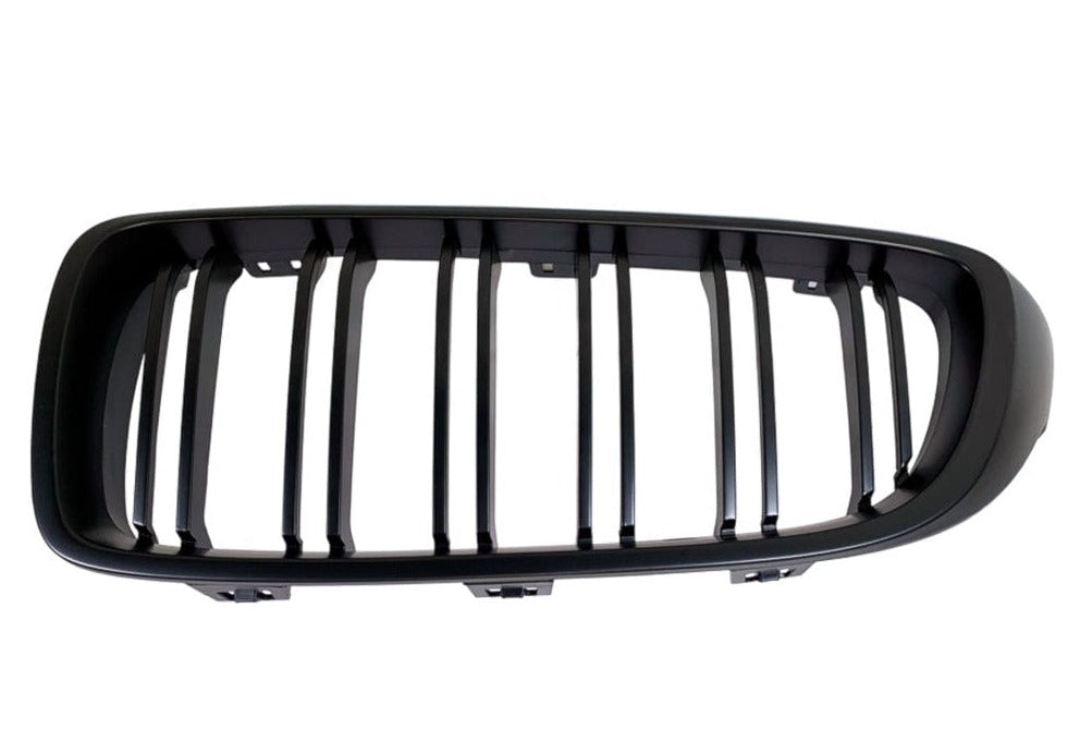 Kies Motorsports — packaging/product overview of 2014+ BMW 4 Series (F32 / F33 / F36 / F80 / F82 / F83) M Inspired Dual Slat Kidney Grilles (Various Finishes)