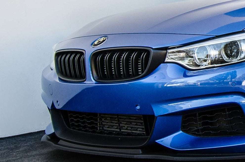 BMW 4 Series F32/F33/F36 Double Slat Grill: Gloss Black – Carbon Accents