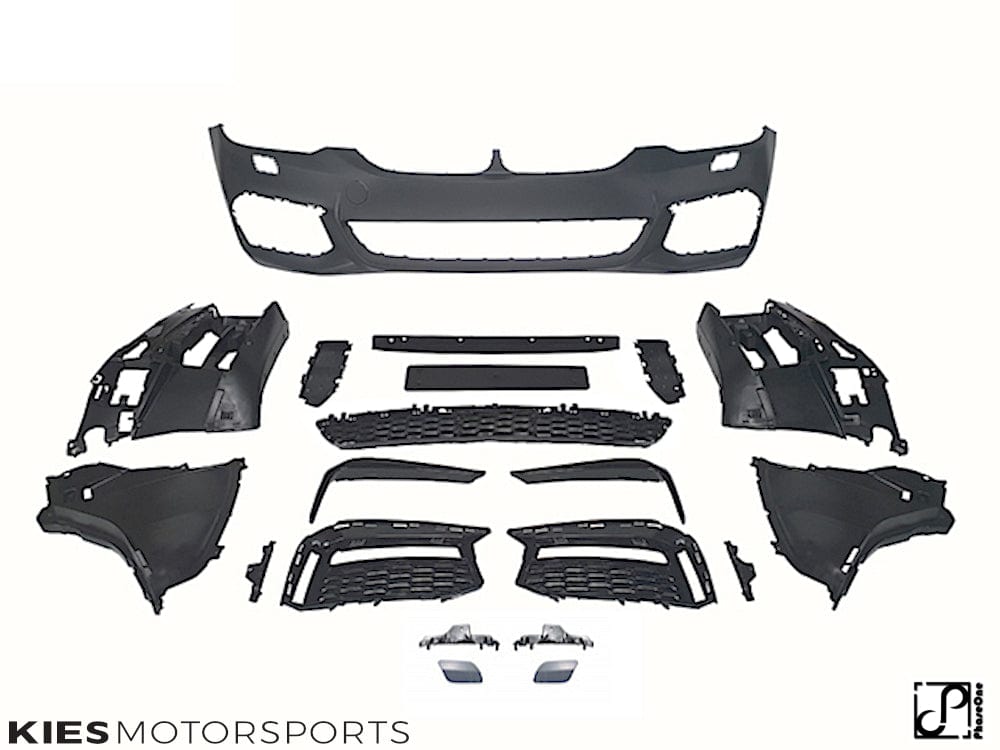 Kies Motorsports — side profile of 2017-2020 BMW 5 Series (G30 / G31) Pre-LCI M Sport Style Front Bumper Conversion