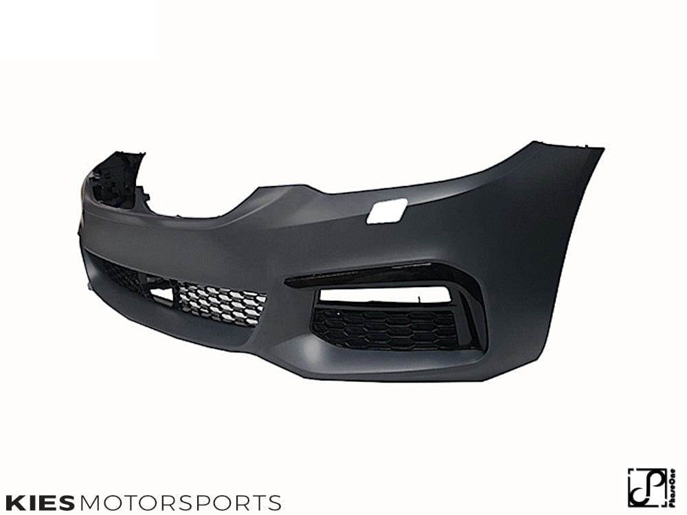 Kies Motorsports — installed on-vehicle shot of 2017-2020 BMW 5 Series (G30 / G31) Pre-LCI M Sport Style Front Bumper Conversion