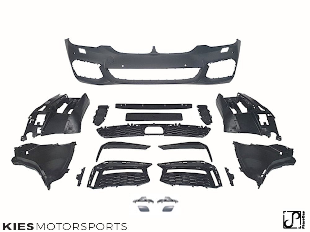 Kies Motorsports — detailed texture shot of 2017-2020 BMW 5 Series (G30 / G31) Pre-LCI M Sport Style Front Bumper Conversion