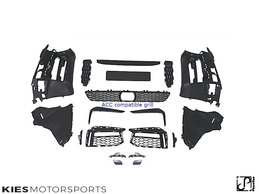 Kies Motorsports — alternate angle of 2017-2020 BMW 5 Series (G30 / G31) Pre-LCI M Sport Style Front Bumper Conversion