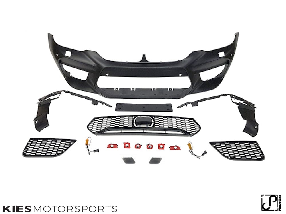 Kies Motorsports — front close-up of 2017-2020 BMW 5 Series (G30 / G31) Pre-LCI "M5 Style" Front Bumper Conversion