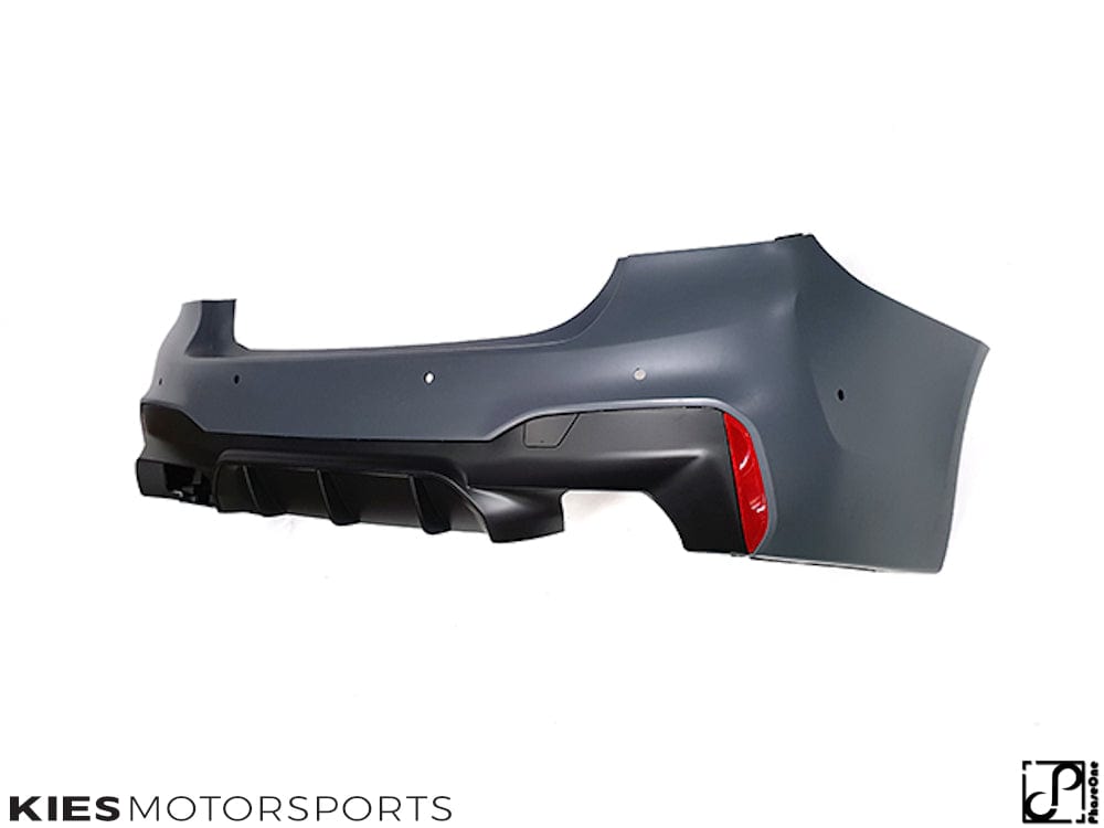 Kies Motorsports — close-up detail of 2017-2020 BMW 5 Series (G30 / G31) Pre-LCI "M5 Style" Rear Bumper Conversion
