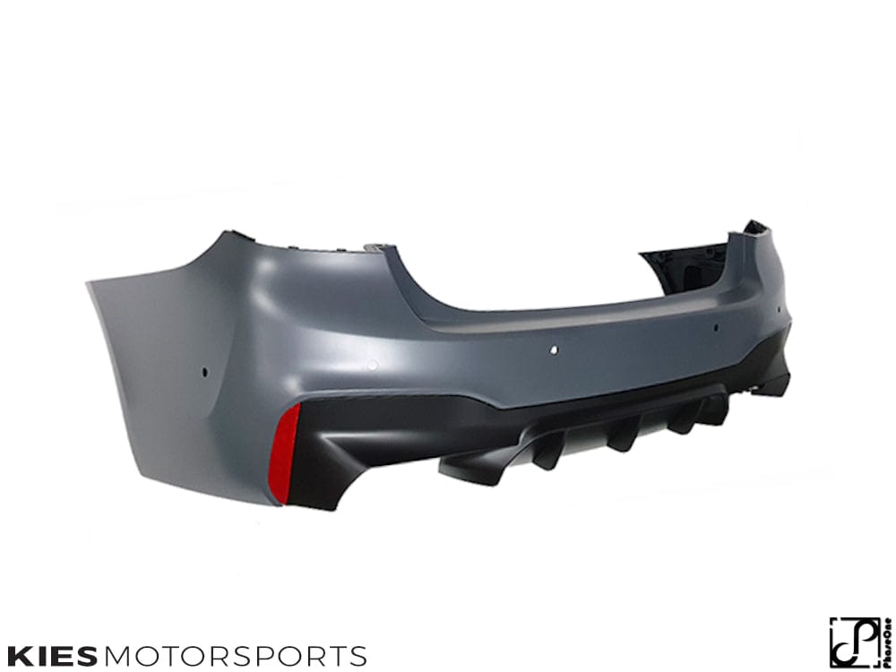 Kies Motorsports — installed on-vehicle shot of 2017-2020 BMW 5 Series (G30 / G31) Pre-LCI "M5 Style" Rear Bumper Conversion