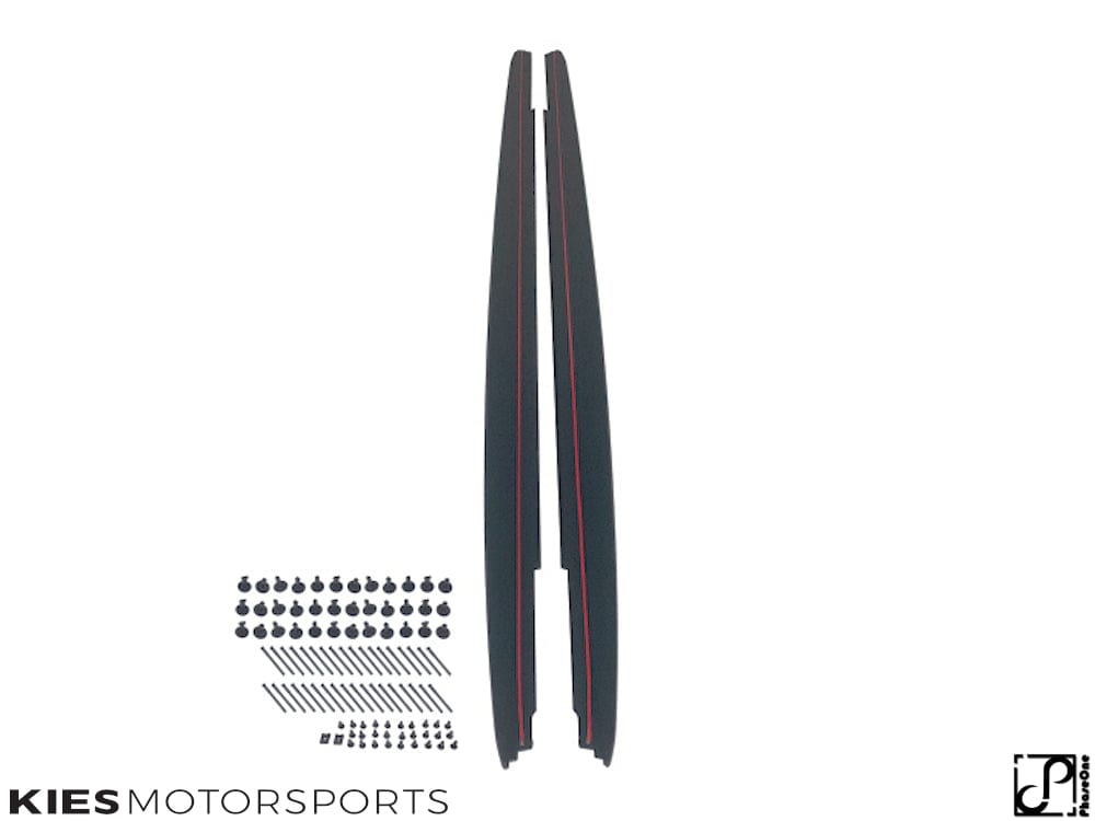 Kies Motorsports — front angle view of 2017+ BMW 5 Series (G30 / G31) Performance Style Side Skirt Extensions Main image