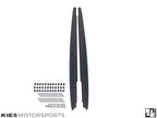 Kies Motorsports — front angle view of 2017+ BMW 5 Series (G30 / G31) Performance Style Side Skirt Extensions