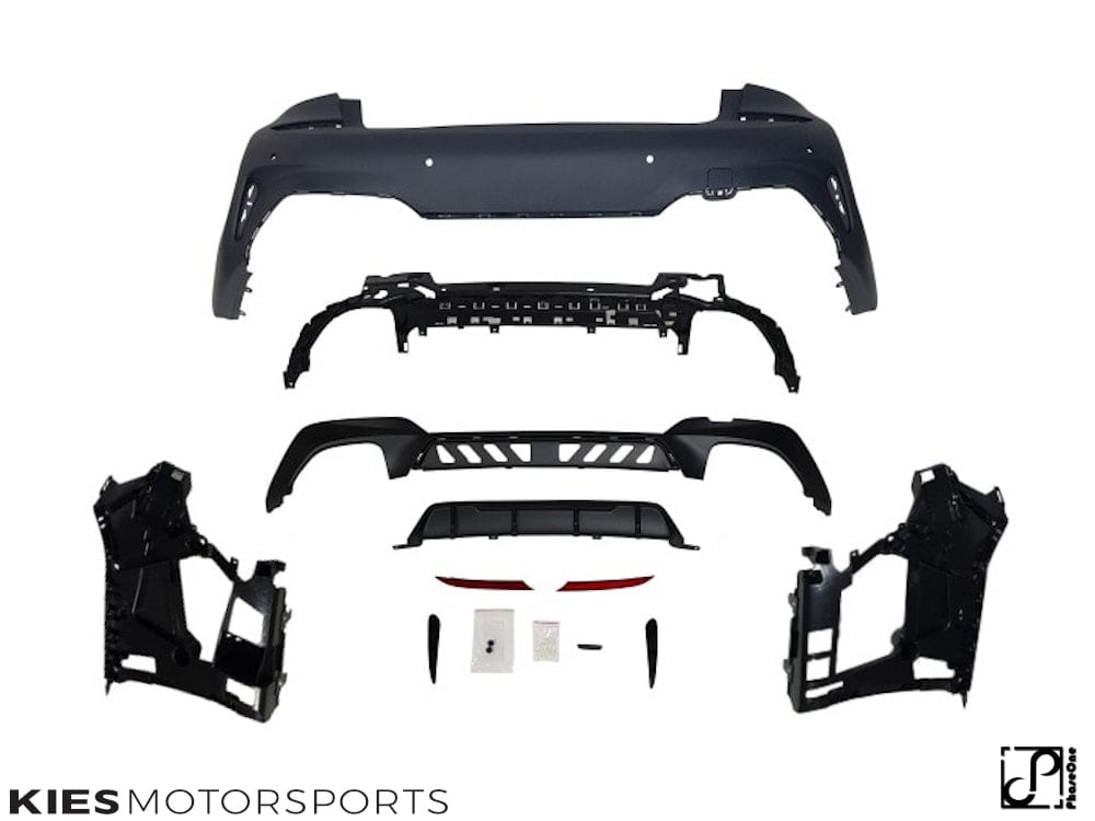 Kies Motorsports — alternate angle of 2019-2022 BMW 3 Series (G20) M Performance Style Rear Bumper Conversion