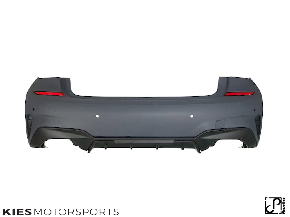 Kies Motorsports — rear angle view of 2019-2022 BMW 3 Series (G20) M Performance Style Rear Bumper Conversion